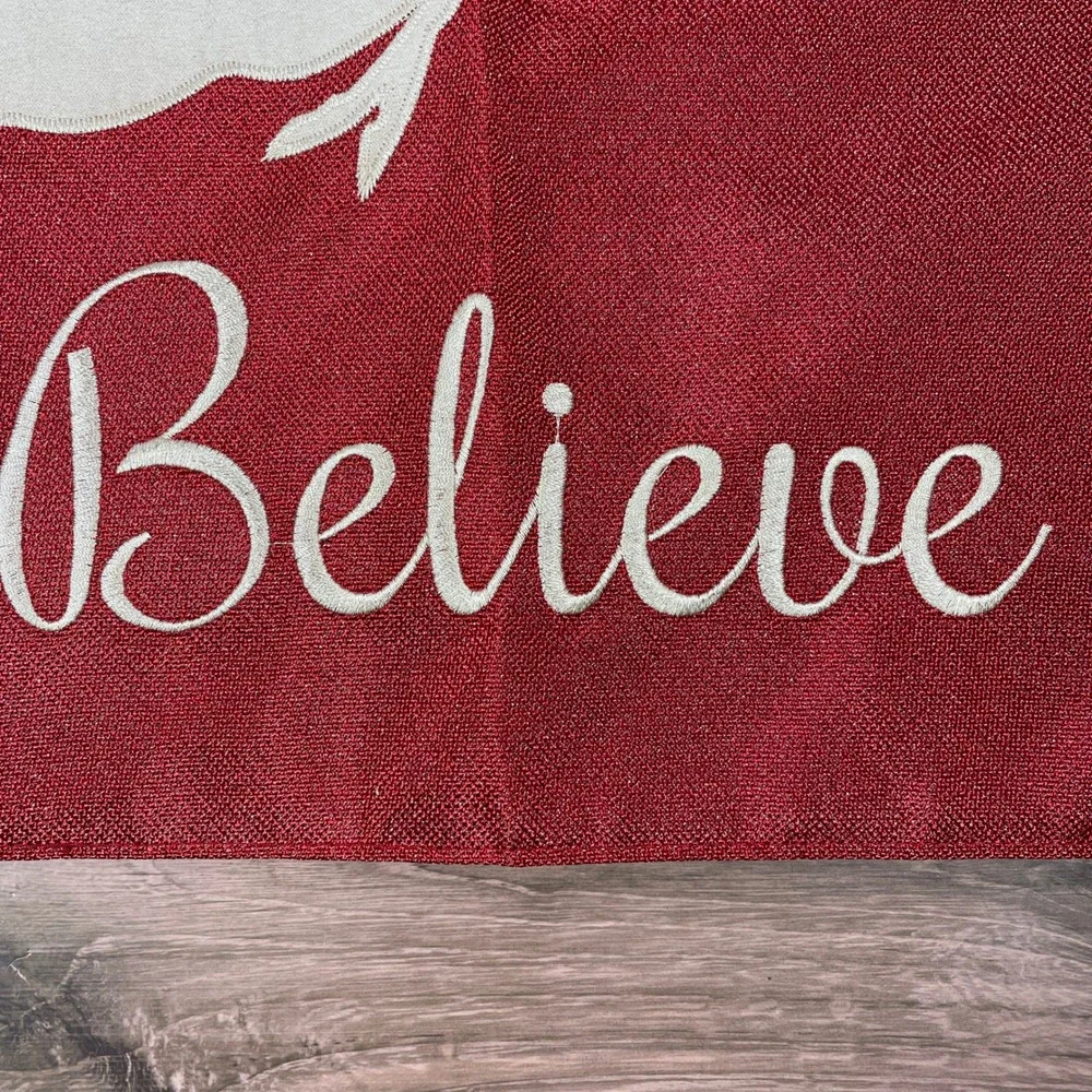 St Nicholas Square Kohls Red Reindeer Believe Christmas Table Placemats Set of 3